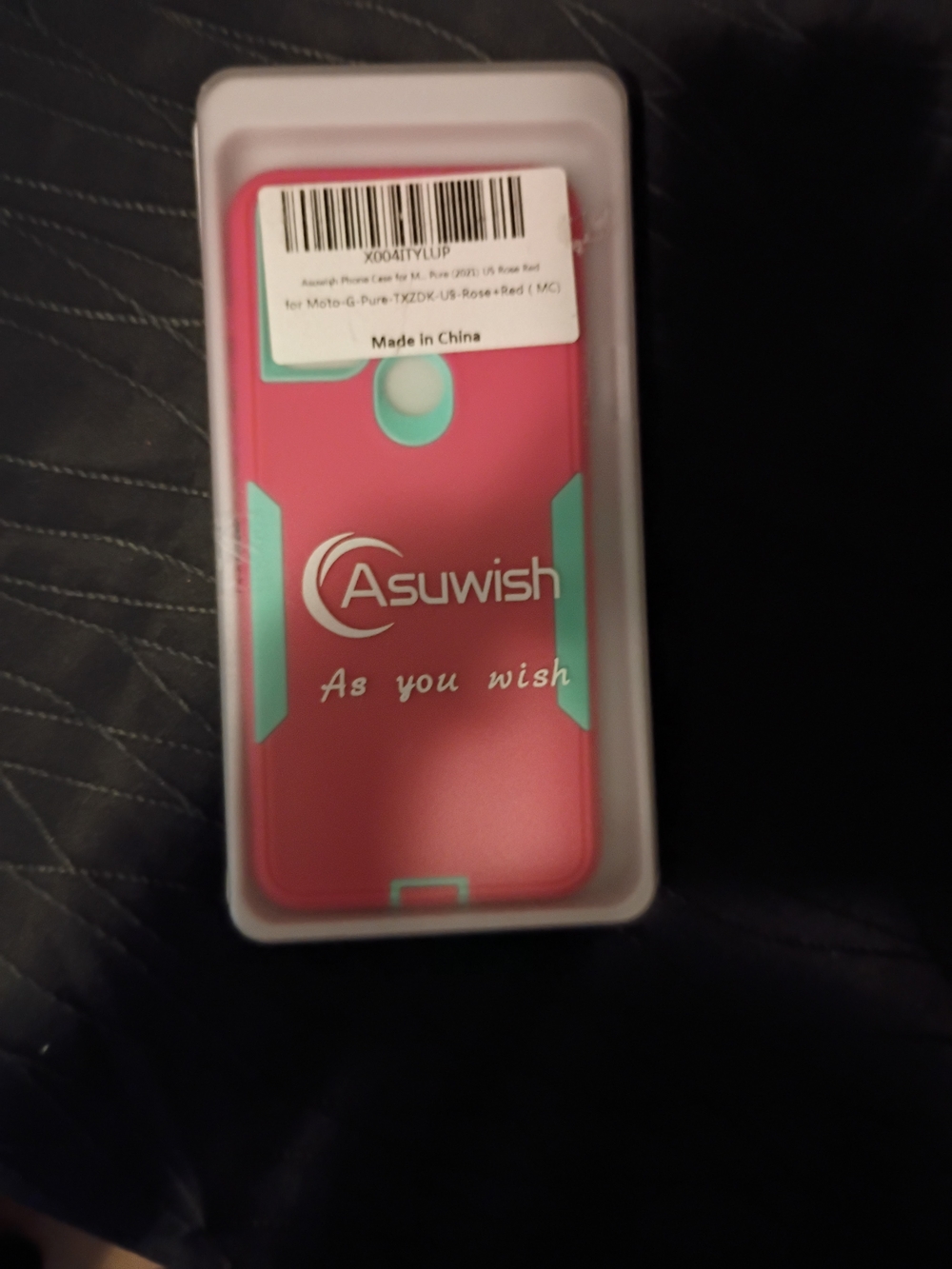 Pink and Mint Protective Phone Case for Moto G6